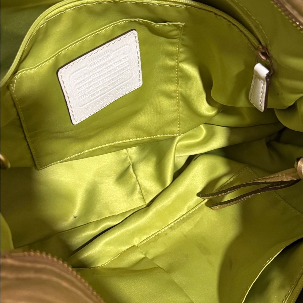 Coach Zoe Gold Signature Shoulder Bag - Picture 7 of 13